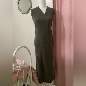 Taupe Wrap Sweater Dress